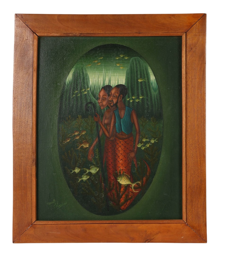 Smith Blanchard b.1952 Surreal Mermaid Painting (1 of 6)