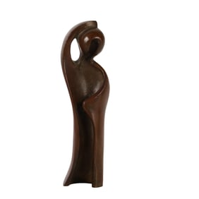 Modernist Abstract Cast Bronze Figural Sculpture