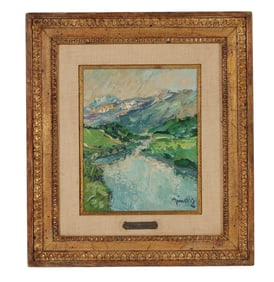 Jean Vinay 1907-1978 Landscape Valley Oil Painting