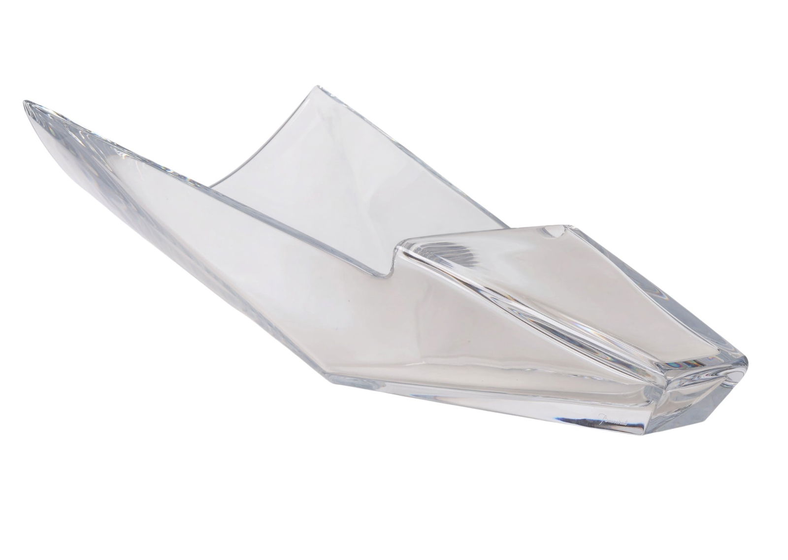 Baccarat French Crystal Sculptural Diva Vase Bowl (1 of 8)