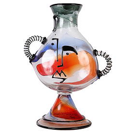 Mario Badioli Homage to Picasso Studio Glass Vase (1 of 9)