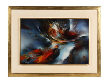 Leonardo Nierman 1932-2023 "Cosmic Wind" Painting