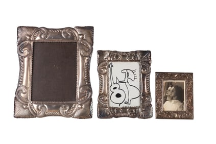Sterling Spanish Colonial Style Photo Frame 3p LOT