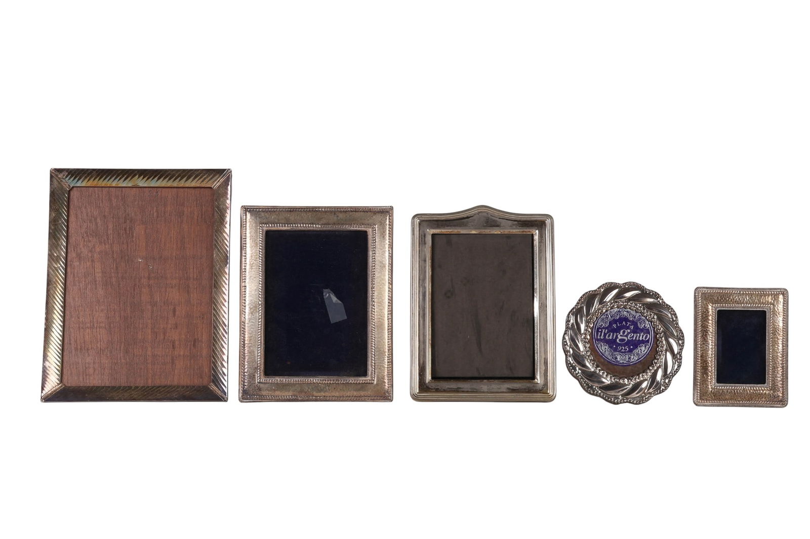 Sterling & Silver Plate Easel Back Frames 5pc LOT (1 of 8)