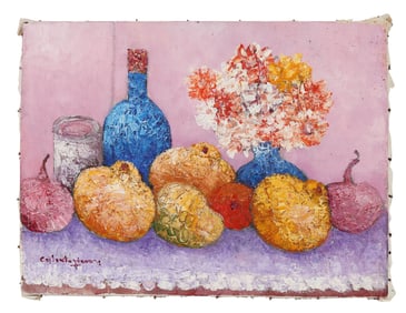 Henri Calixte 1933-2010 Still Life Oil Painting