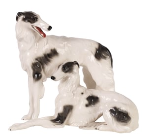 Goldscheider Russian Wolfhound Borzoi Dog Figurine