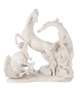 Lladro Spain Horse Group #1022 Porcelain Figurine