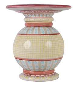 Mackenzie Childs Art Pottery Pedestal Table Base