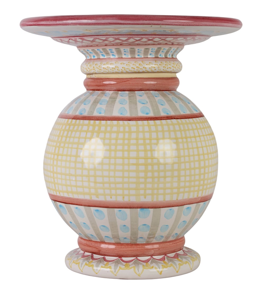 Mackenzie Childs Art Pottery Pedestal Table Base (1 of 7)