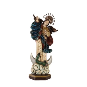 Lady of Immaculate Conception Wooden Santos Figure
