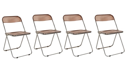 Modern Lucite Italian Style Folding Chairs 4pc SET