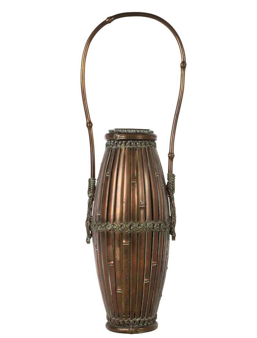 Japanese Meiji Period Bronze Ikebana Basket (1 of 9)