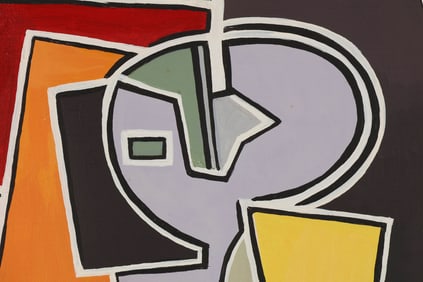 Woman Sitting in Armchair Painting after Picasso