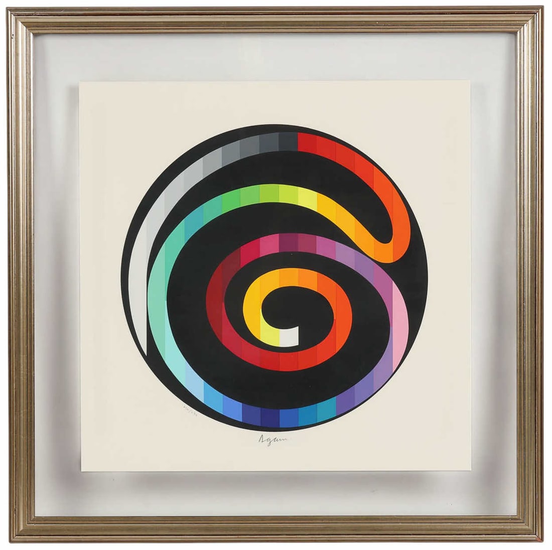 Yaacov Agam b.1928 Op Art Spiral Lithograph Print (1 of 7)