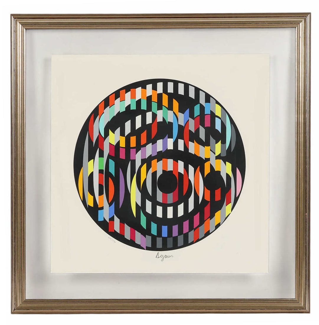Yaacov Agam b.1928 Op Art LE Colored Lithograph (1 of 6)