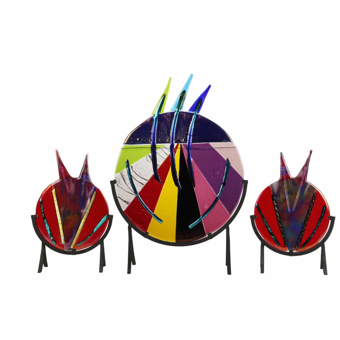 Marilyn Catlow Fused Art Glass Sculptures SIGNED (1 of 8)