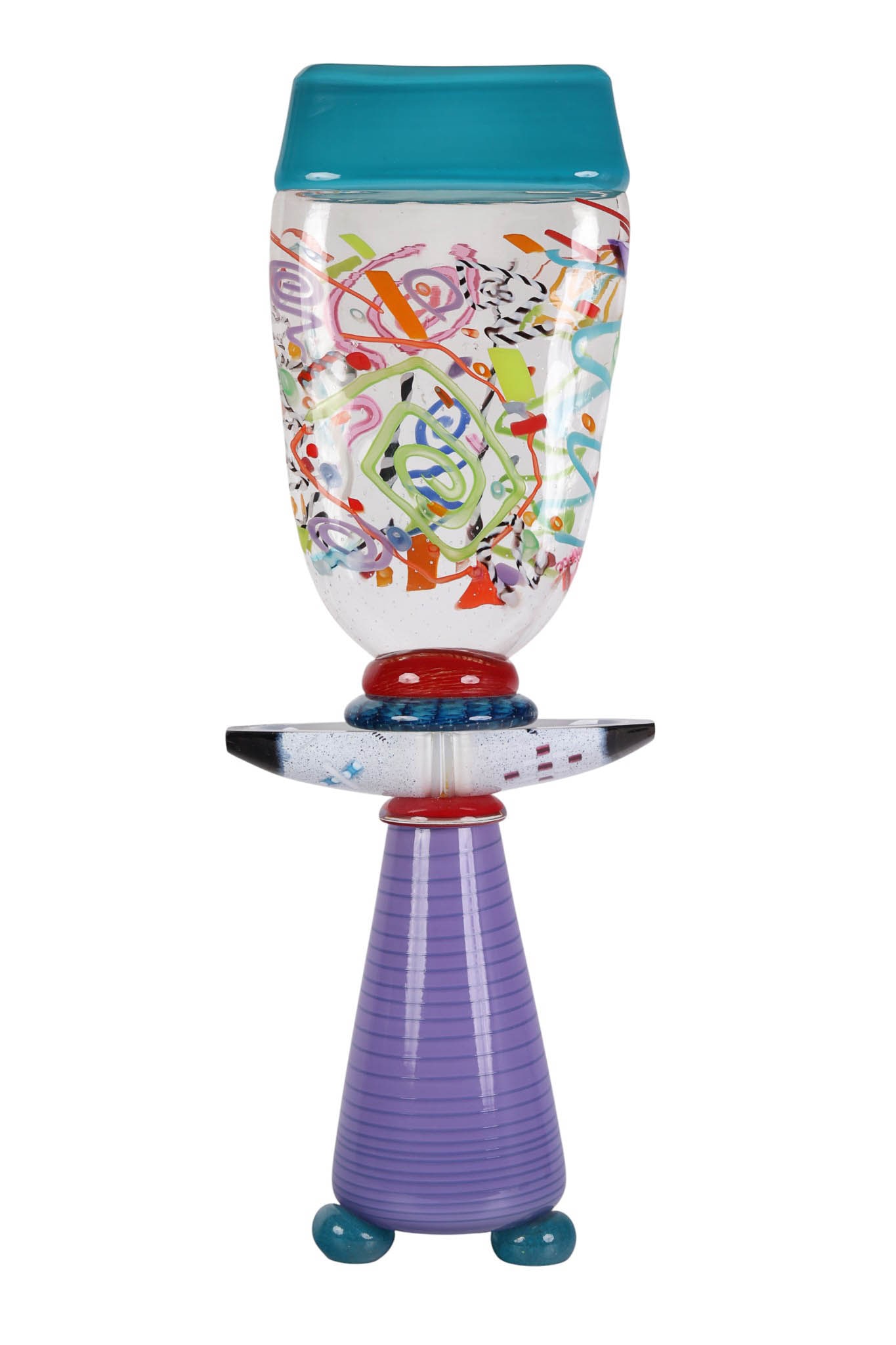 Pizichillo & Gordon 20C Art Glass Totem Floor Vase (1 of 7)