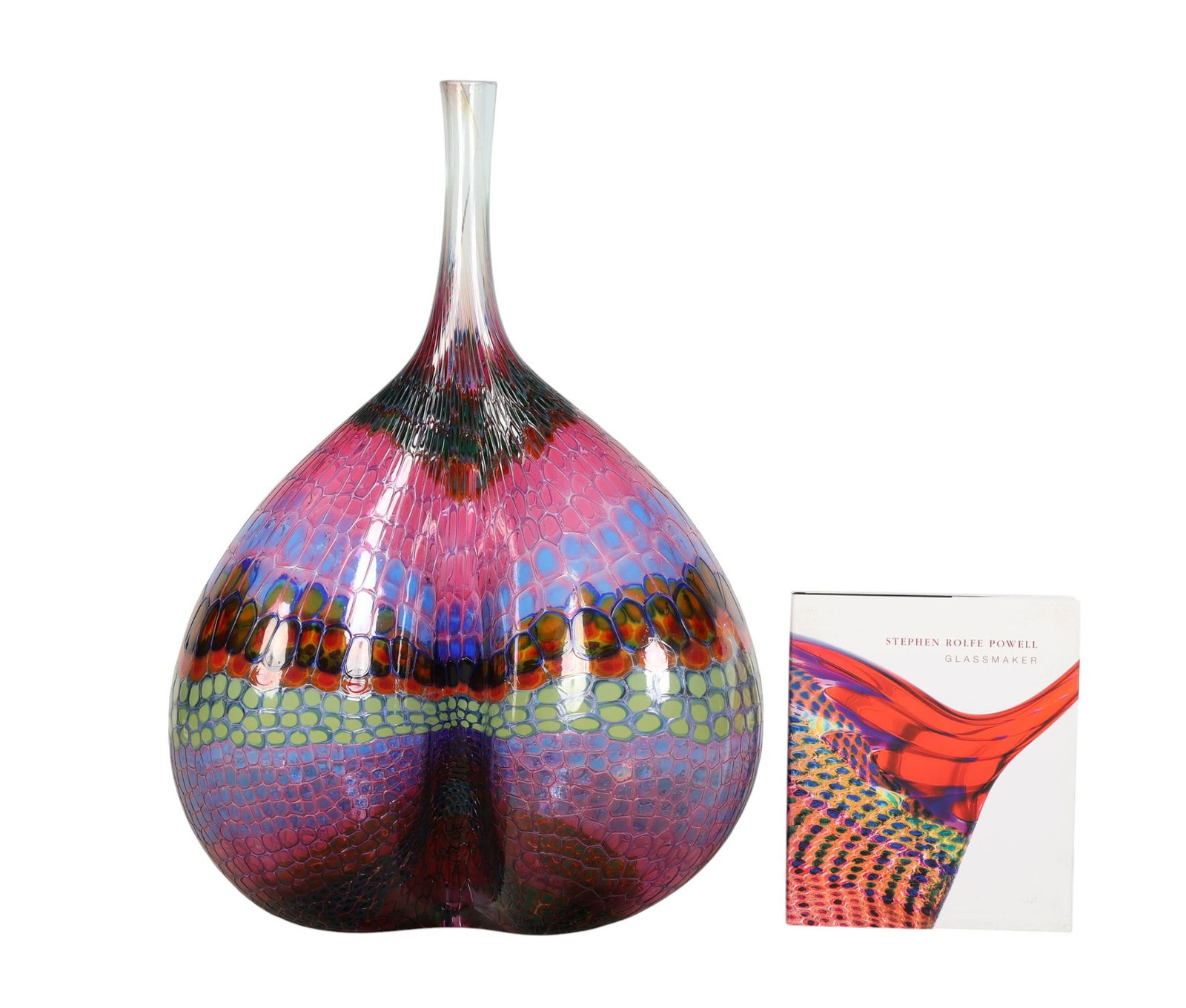 Steven Powell (1951-2019) Art Glass 31" Sculpture (1 of 8)