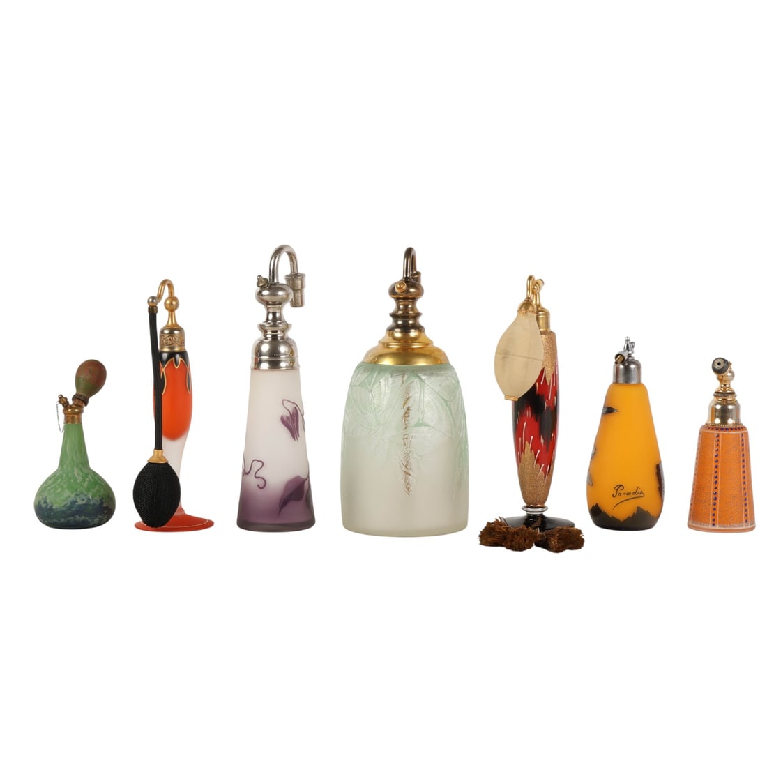 DeVilbiss Paradis Atomizer Perfume Bottles 7pc LOT - 2