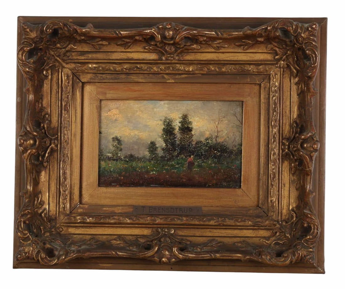 Thorald Brendstrup 1812-1883 Landscape Painting (1 of 8)