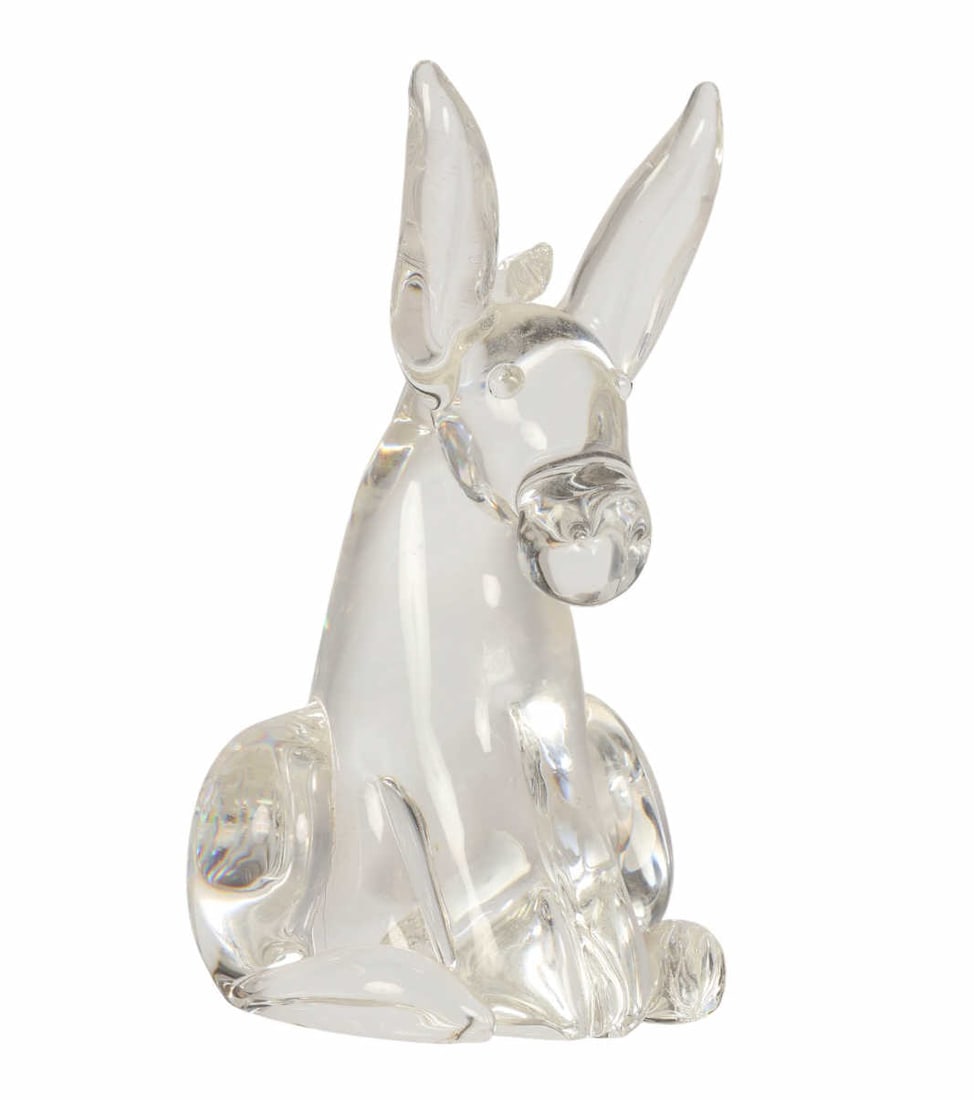 Steuben Crystal Large Donkey Art Glass Sculpture (1 of 7)