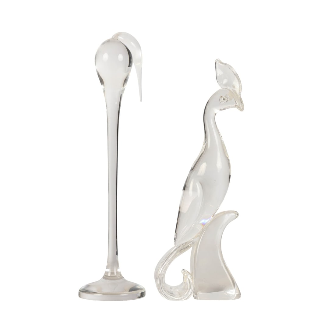 Steuben Crystal Stork & Phoenix Bird Sculpture LOT (1 of 7)