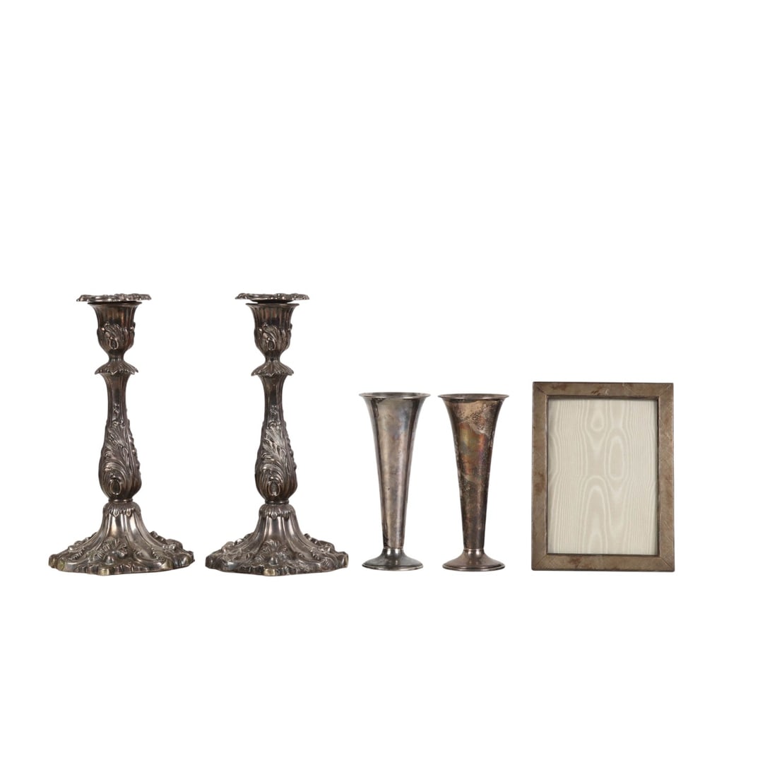 Sterling Candlestick Vases and Photo Frame LOT (1 of 8)