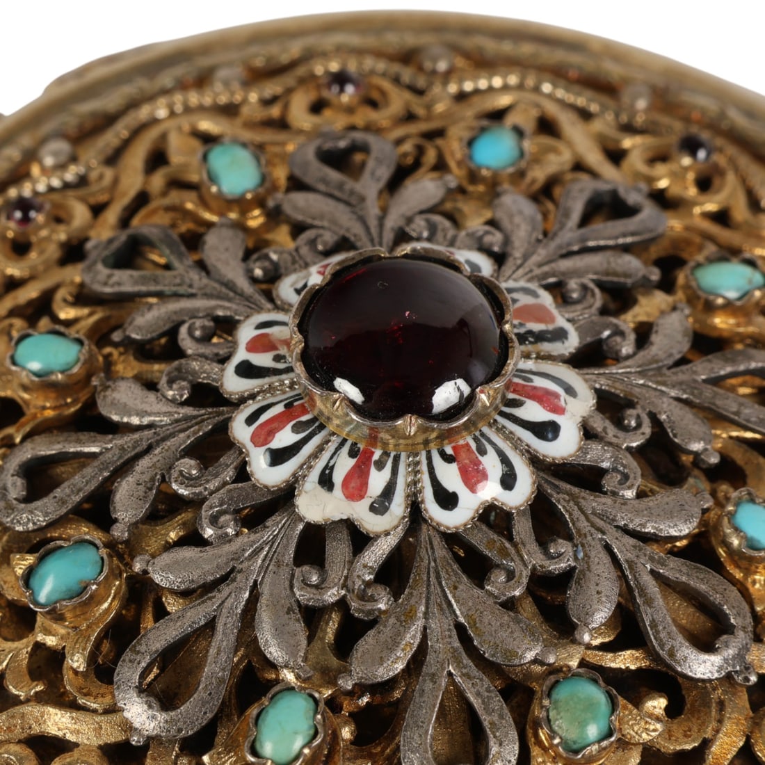 Sterling Silver Enamel Compacts Cigarette Case 10p - 8