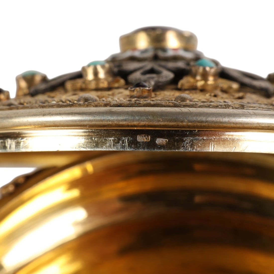 Sterling Silver Enamel Compacts Cigarette Case 10p - 9