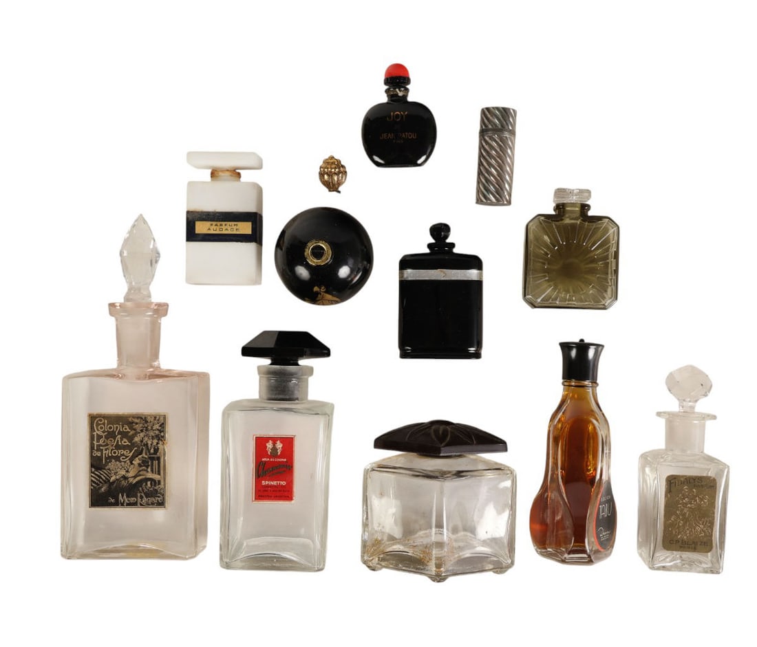 Jean Patou Caron Guerlain Glass Scent Bottles LOT (1 of 8)