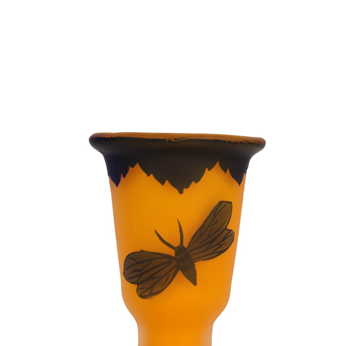 Richard French Cameo Art Nouveau Floral Glass Vase - 5