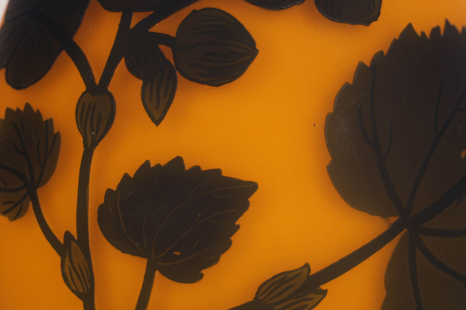 Richard French Cameo Art Nouveau Floral Glass Vase - 6