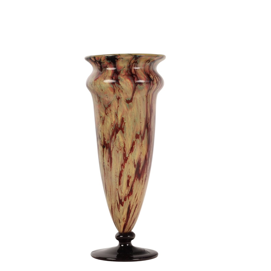 Schneider French Art Deco Glass Trumpet Vase 12.5" (1 of 8)