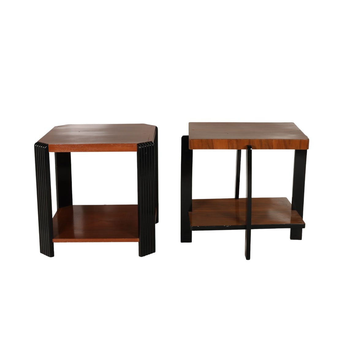 Art Deco Wood Occasional Side End Tables 2pc LOT (1 of 8)