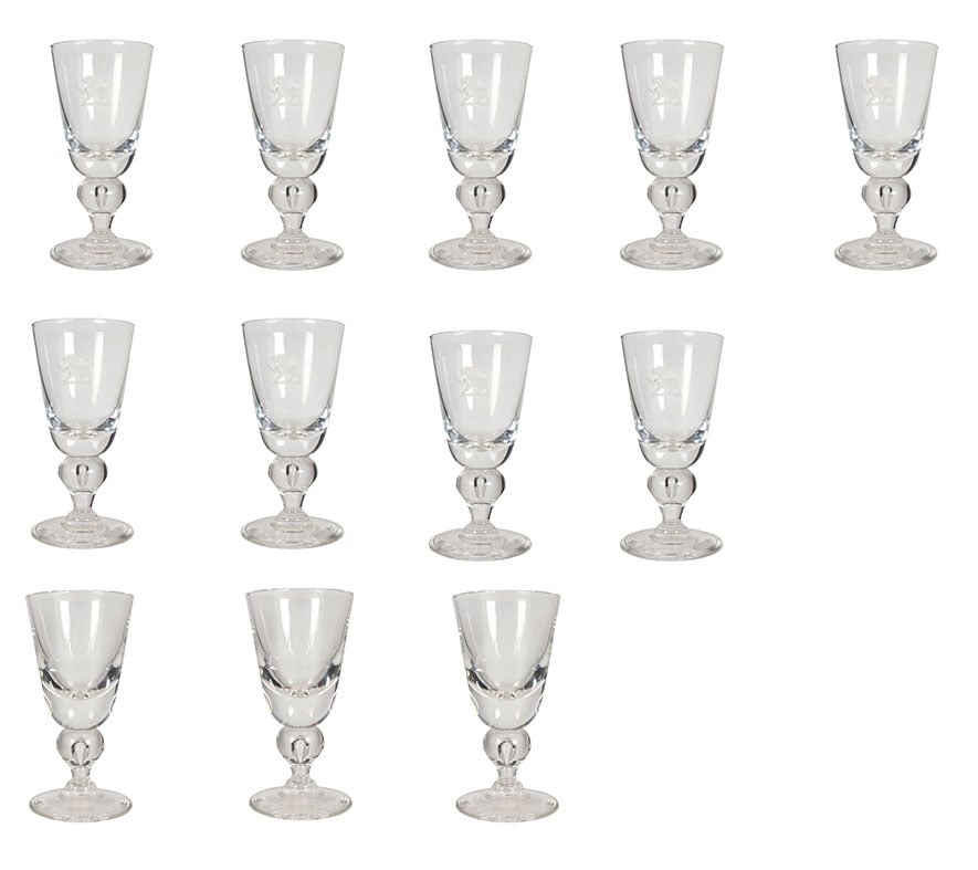 Steuben Crystal Baluster 1940 Water Goblet 12p SET (1 of 14)