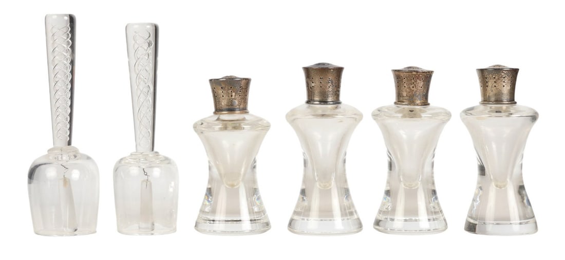 Steuben Crystal w/ Sterling Shakers & Bell 6pc LOT (1 of 9)
