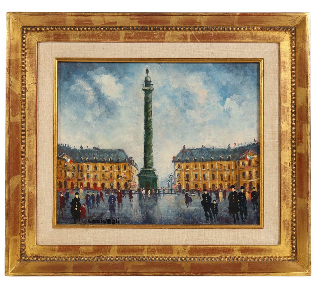 Louis Dali 1905-1994 Parisian Street Oil Painting (1 of 6)