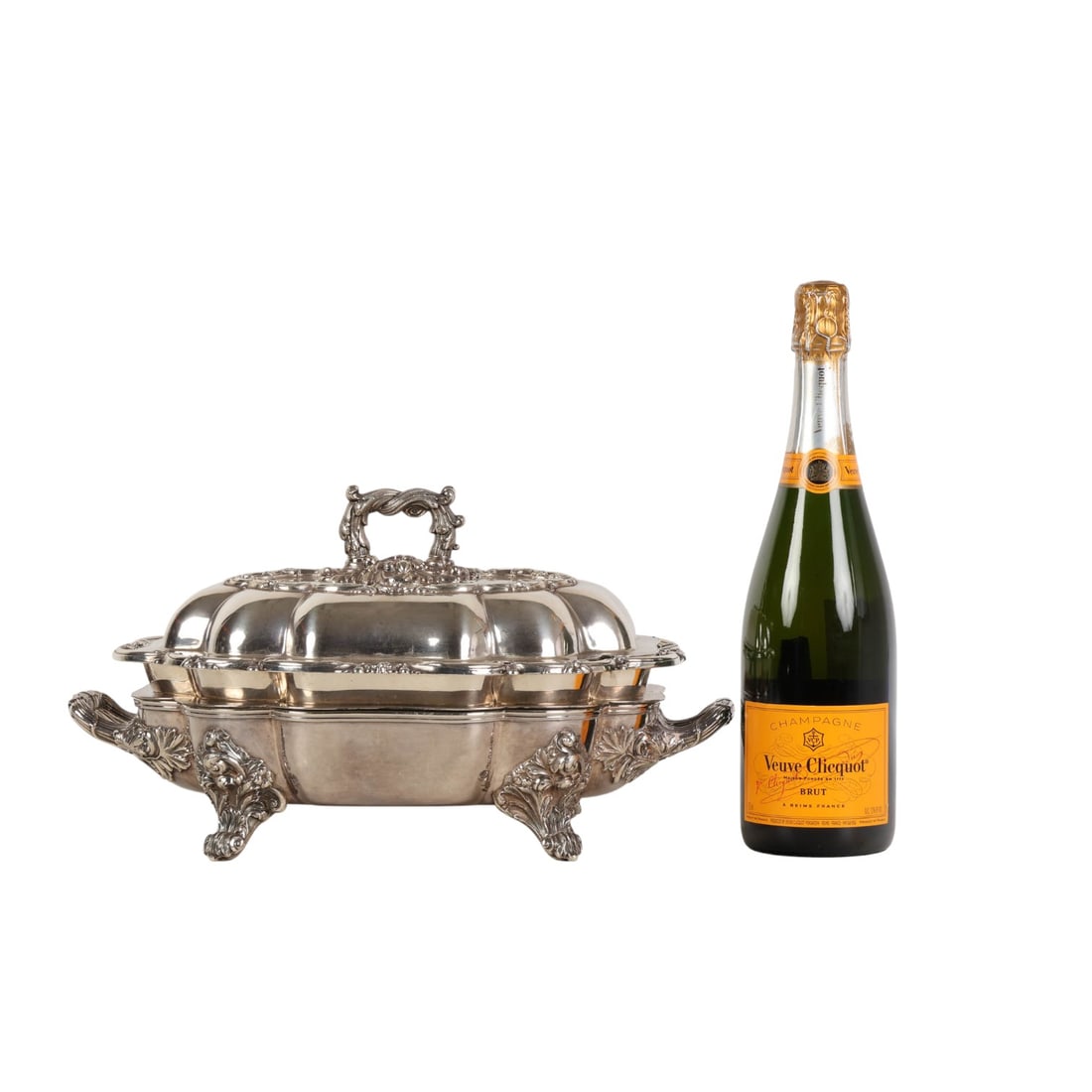 Old Sheffield Silver Plate Stacked Entree Server - 2