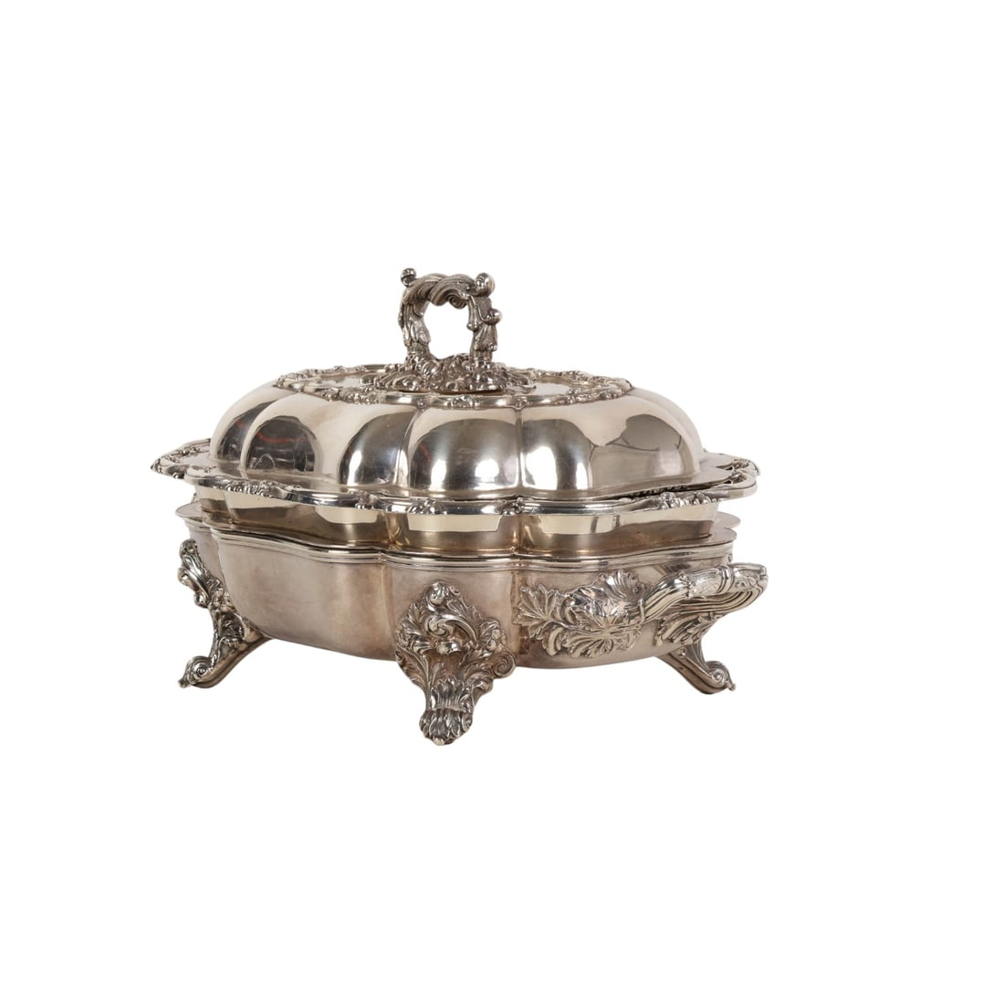 Old Sheffield Silver Plate Stacked Entree Server - 4