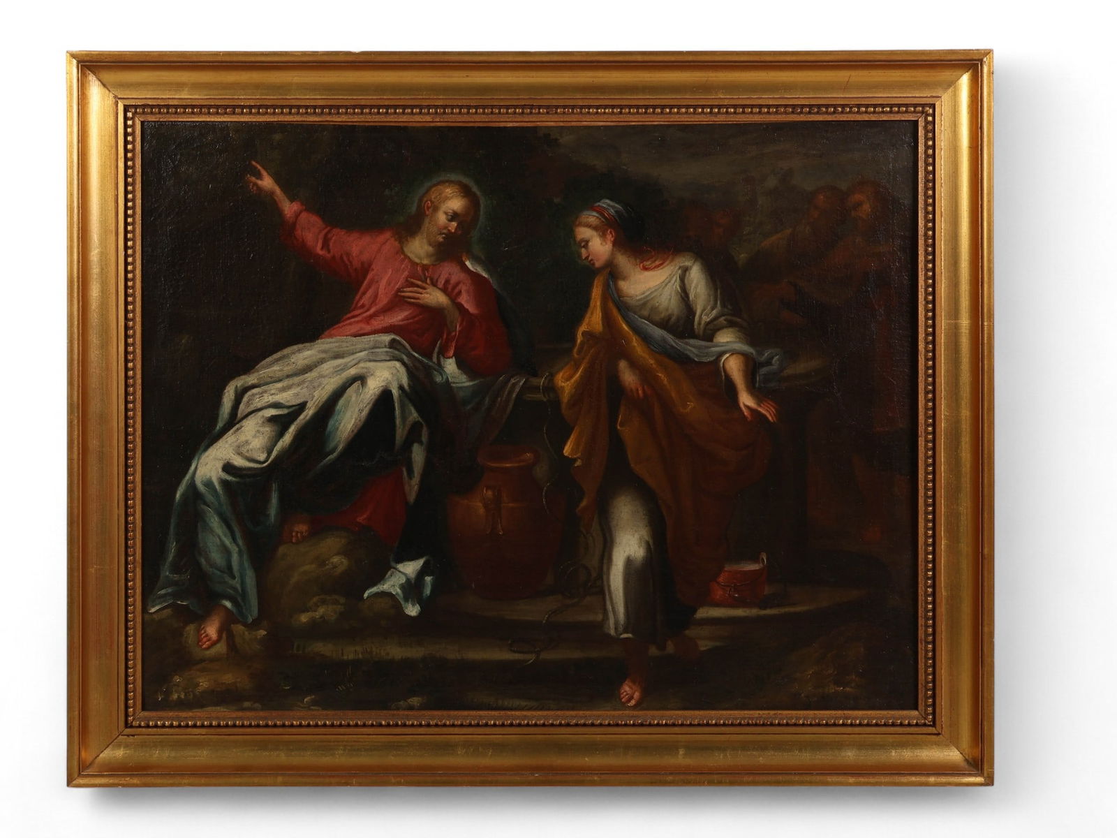 Antique Old Master Jesus And Samaritan Painting (1 of 6)
