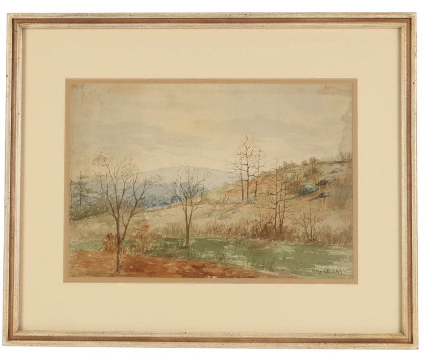 Bruce Crane 1857-1937 Valley Watercolor Painting (1 of 7)