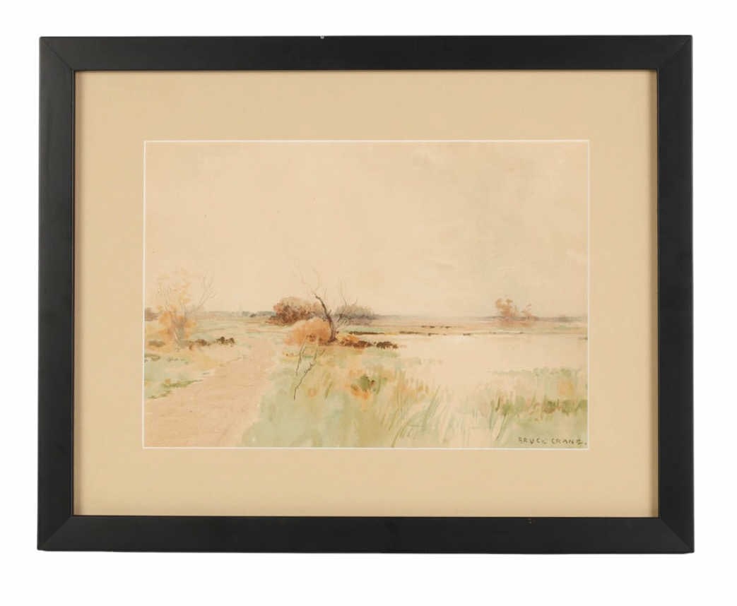 Bruce Crane 1857-1937 Lakeside Watercolor Painting (1 of 6)