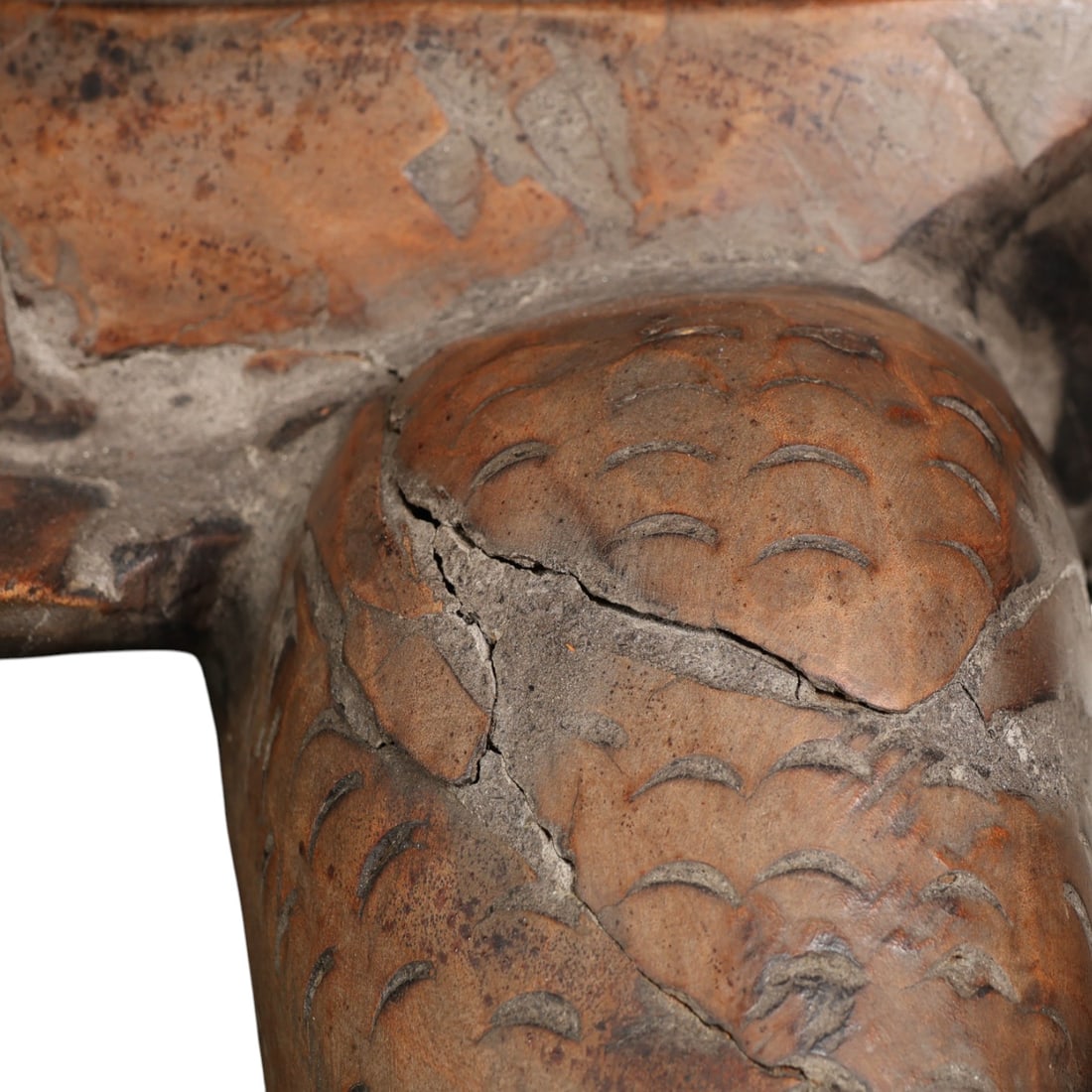 Hollywood Regency Oversized Carved Wood Tortoise - 11