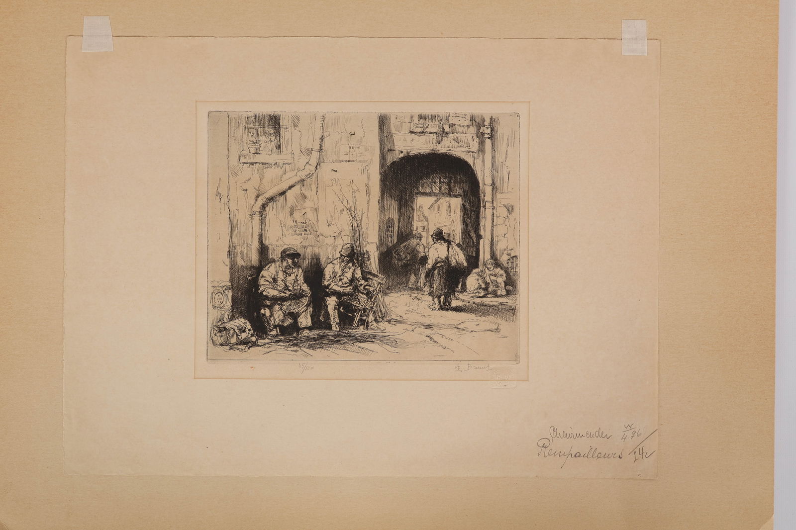 Auguste Brouet 1872-1941 Caning Chairs Etching - 2