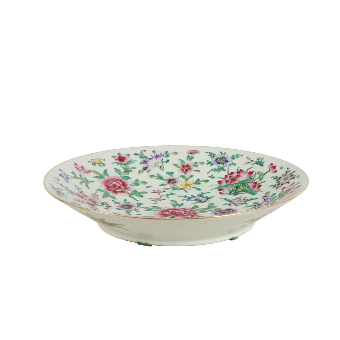 Chinese Export Porcelain Round Charger Plate Lotus (1 of 7)