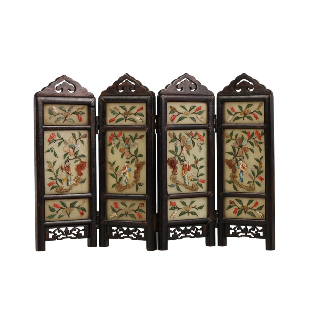 Chinese Natural Jade Folding Scholars Table Screen (1 of 8)