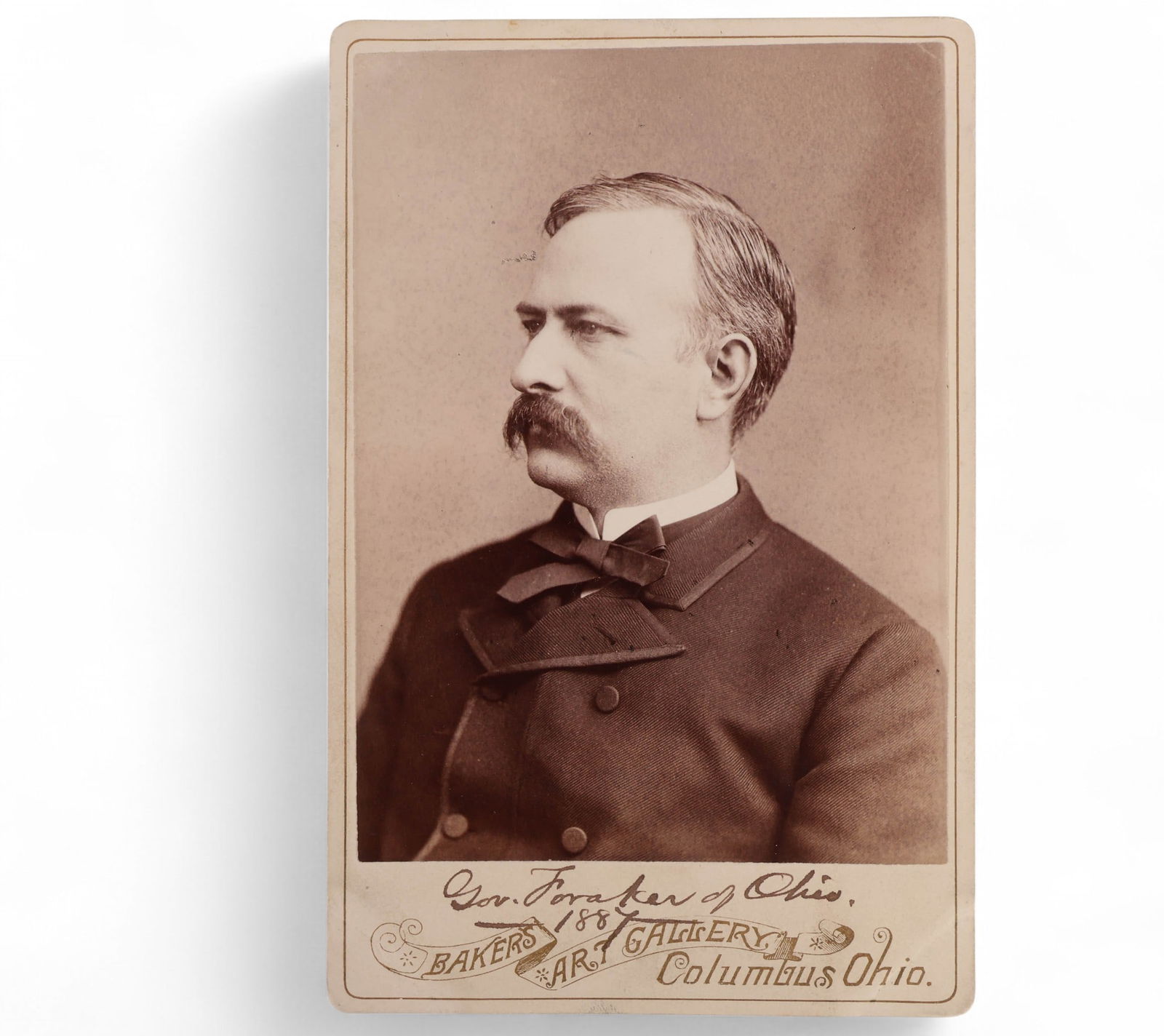 19C Gov. Joseph Foraker of Ohio Cabinet Card Photo (1 of 6)