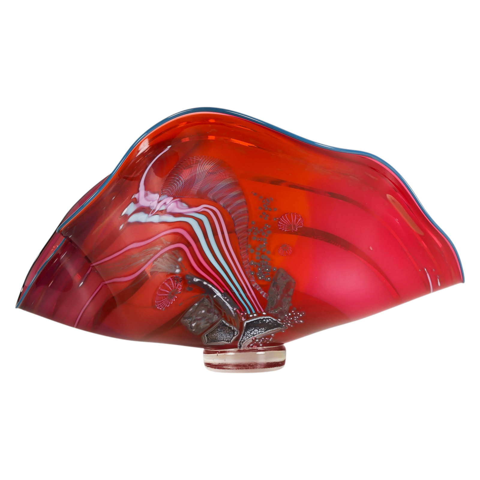 Chris Hawthrone (b.1953) Studio Art Glass Fan Vase (1 of 12)