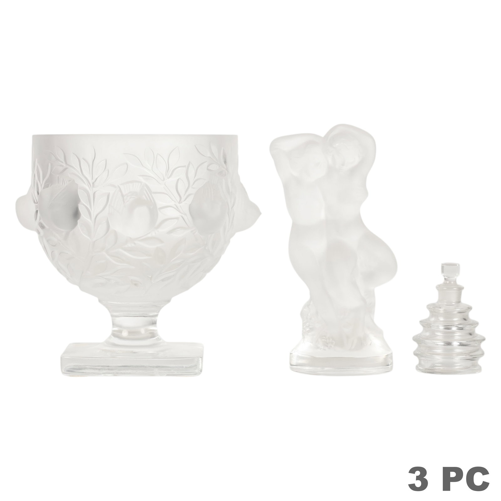 Lalique Vase Figure and Imprudence Bottle 3pc LOT (1 of 7)