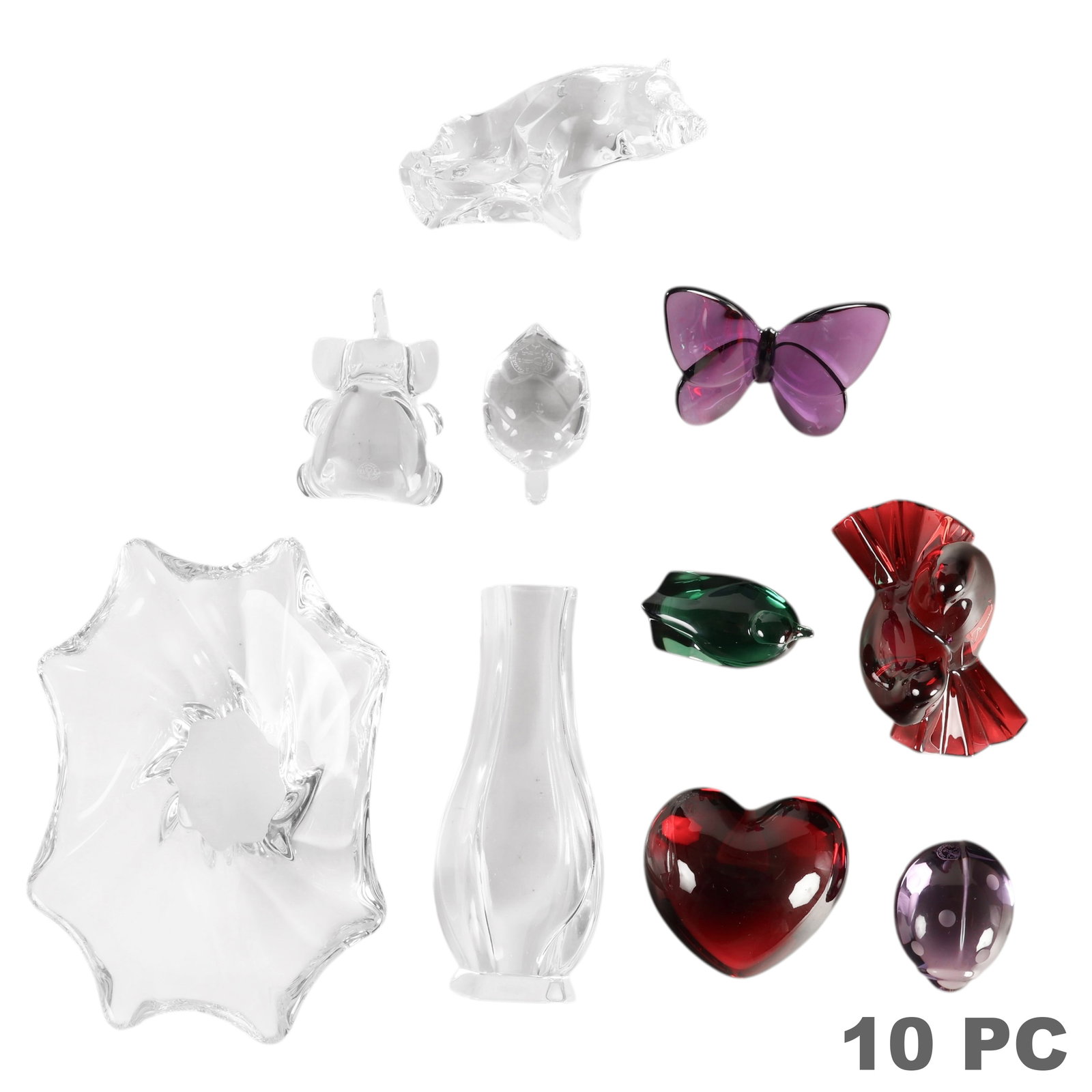 Baccarat Crystal Bowl Vase & Paperweight 10pc LOT (1 of 10)
